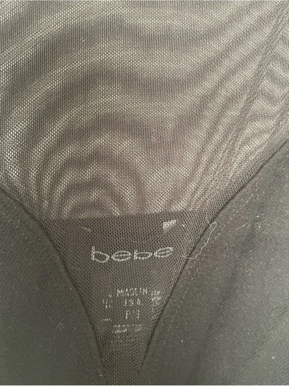 Bebe Y2K Black‎ Mesh Yoke Bodycon Dress P/S